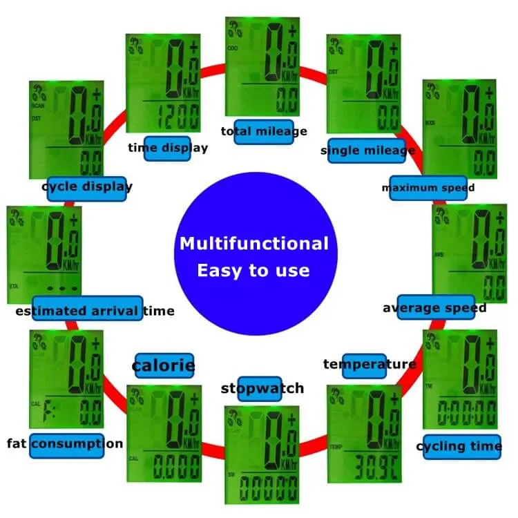 Wireless Odometer Speed Tracker Mini Bicycle Speedometer Bike Computer Computadora Bicicletas