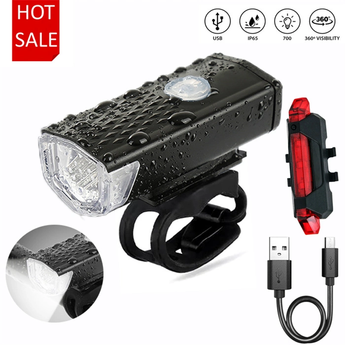 New Ipx6 Powerful 350 Lumen Bike Headlight with Independent DRL Daytime Running Light Rechargeable Bicycle Headlight