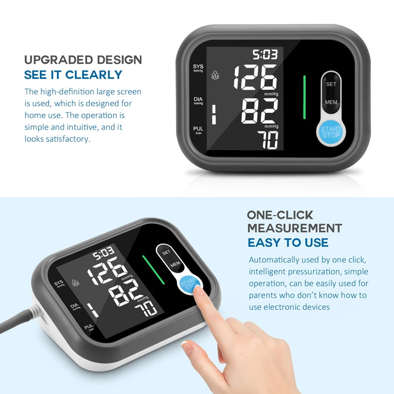 Intelligent Digital Heart Rate Monitor Sphygmomanometer Arm Bp Monitor