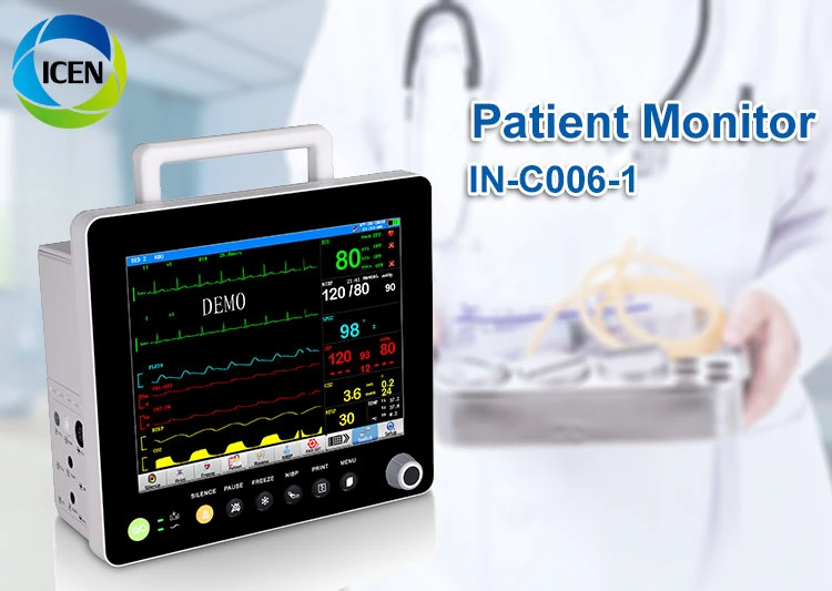 in-C006-1 New ICU ECG Medical Heart Rate Monitoring Multi Parameter 15 Inch Patient Monitor Price