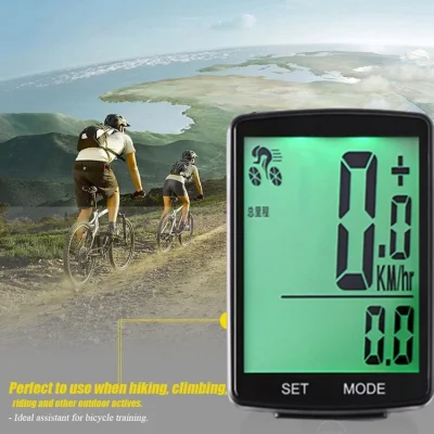 Kabelloser Fahrrad-Tachometer und Kilometerzähler, kabelloser, wasserdichter Fahrradcomputer mit LCD-Display