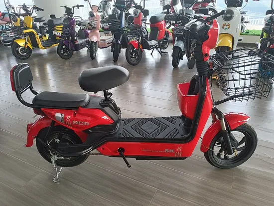 Verpackungsmaschine Ebikes Classic mit Elektromobilitätsroller Velo Ledersitz