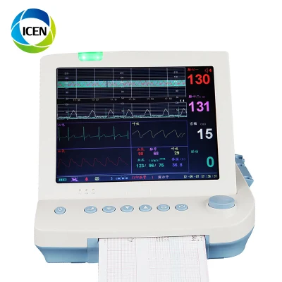 in-C011-1 Heißer Verkauf Tragbares Farbdoppler-CTG-Gerät Mütterlicher fetaler Herzfrequenzmonitor