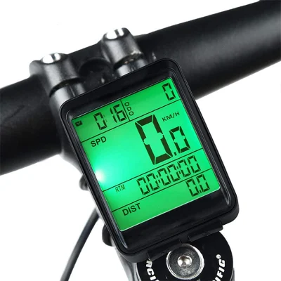 Fahrrad-Kilometerzähler, wasserdichter Fahrradcomputer mit LCD-Display, digitale Stoppuhr